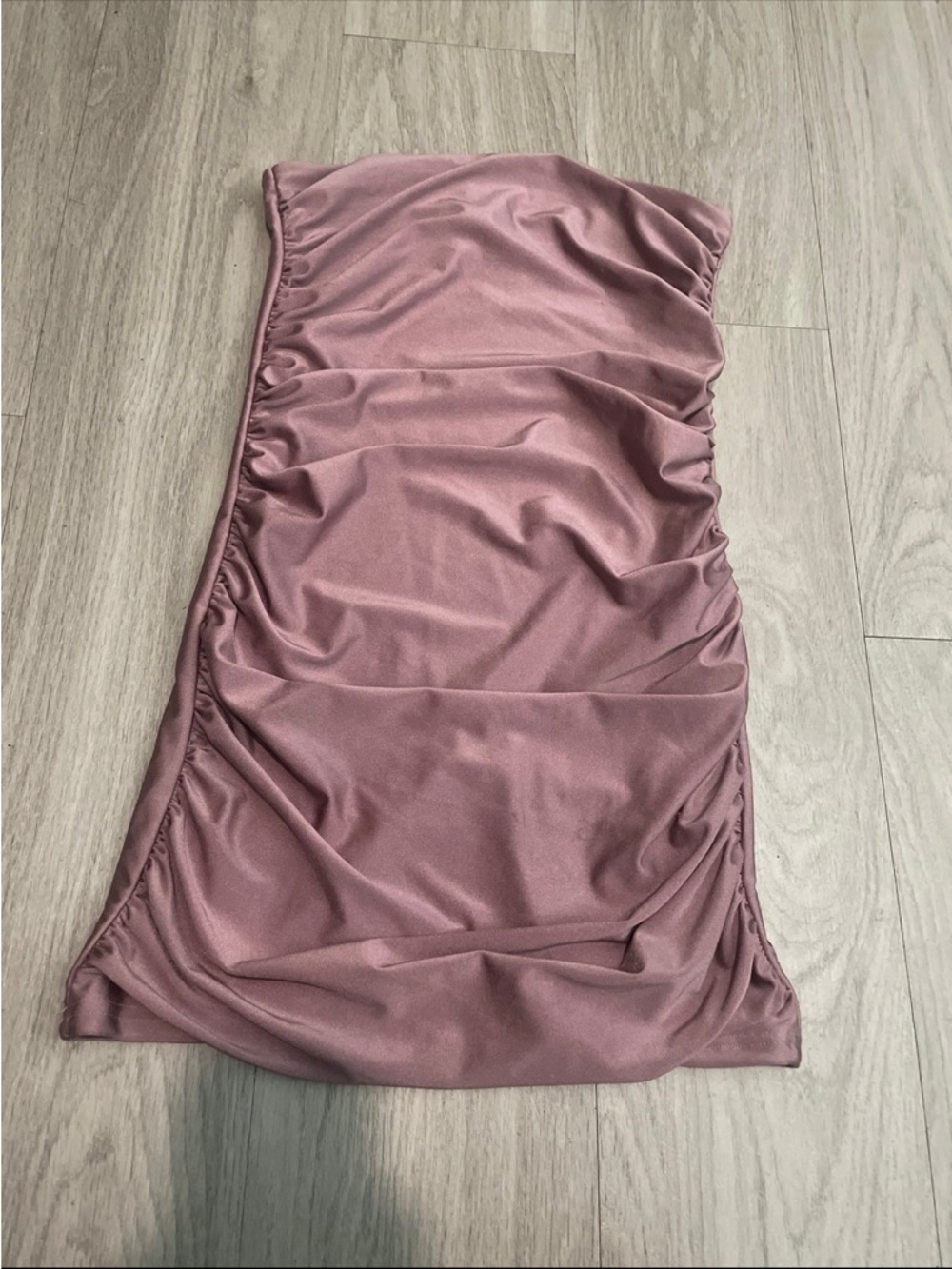 Edikted Dusty Rose Ruched Mini Dress